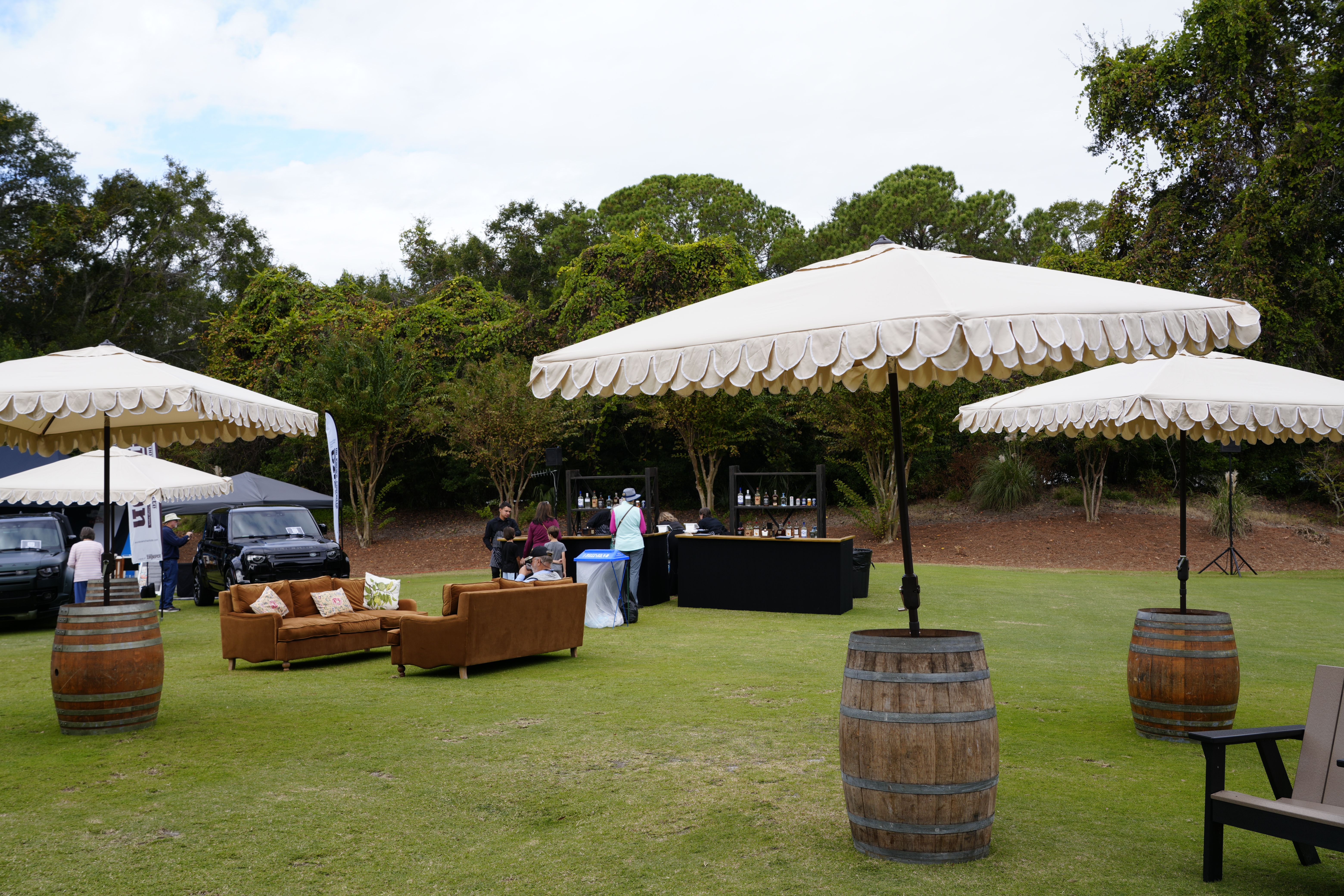 Outdoor living.. room.. with a bar