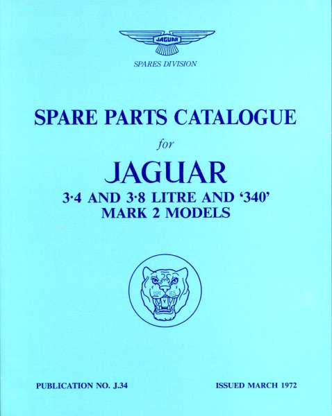 3.4 & 3.8 and Mk 2 models official spare parts catalog